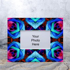 Abstract Kaleidoscope Digital White Tabletop Photo Frame 4 x6 