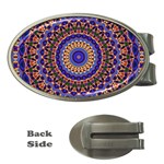 Mandala Kaleidoscope Background Money Clips (Oval)  Front