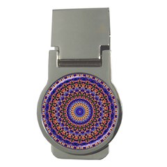 Mandala Kaleidoscope Background Money Clips (round) 