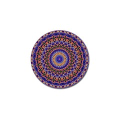 Mandala Kaleidoscope Background Golf Ball Marker by Jancukart