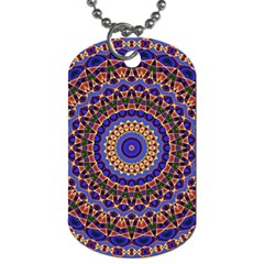 Mandala Kaleidoscope Background Dog Tag (two Sides)