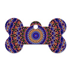 Mandala Kaleidoscope Background Dog Tag Bone (one Side)