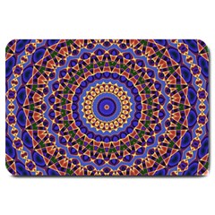 Mandala Kaleidoscope Background Large Doormat by Jancukart