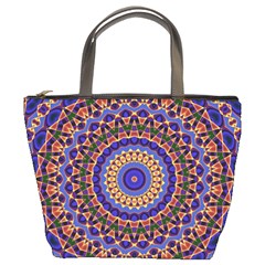 Mandala Kaleidoscope Background Bucket Bag by Jancukart