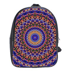 Mandala Kaleidoscope Background School Bag (large)