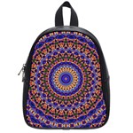 Mandala Kaleidoscope Background School Bag (Small) Front