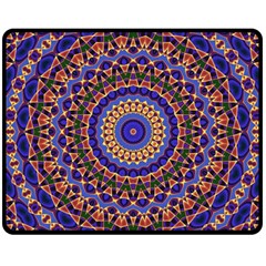 Mandala Kaleidoscope Background Two Sides Fleece Blanket (medium)