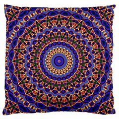 Mandala Kaleidoscope Background Large Premium Plush Fleece Cushion Case (one Side)