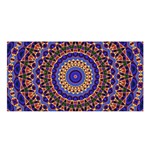 Mandala Kaleidoscope Background Satin Shawl 45  x 80  Front