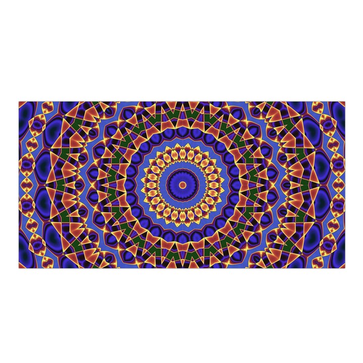 Mandala Kaleidoscope Background Satin Shawl 45  x 80 