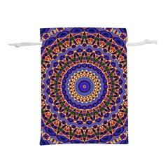 Mandala Kaleidoscope Background Lightweight Drawstring Pouch (s) by Jancukart