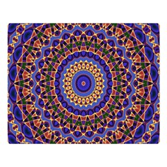 Mandala Kaleidoscope Background Premium Plush Fleece Blanket (large)