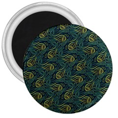 Pattern Abstract Green Texture 3  Magnets by Jancukart