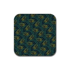 Pattern Abstract Green Texture Rubber Coaster (square) by Jancukart