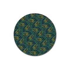 Pattern Abstract Green Texture Magnet 3  (round)