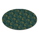 Pattern Abstract Green Texture Oval Magnet Front