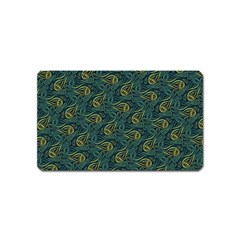 Pattern Abstract Green Texture Magnet (name Card) by Jancukart