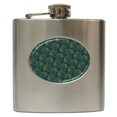 Pattern Abstract Green Texture Hip Flask (6 Oz)