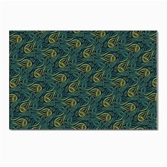 Pattern Abstract Green Texture Postcard 4 x 6  (pkg Of 10) by Jancukart