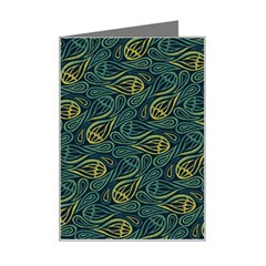 Pattern Abstract Green Texture Mini Greeting Card