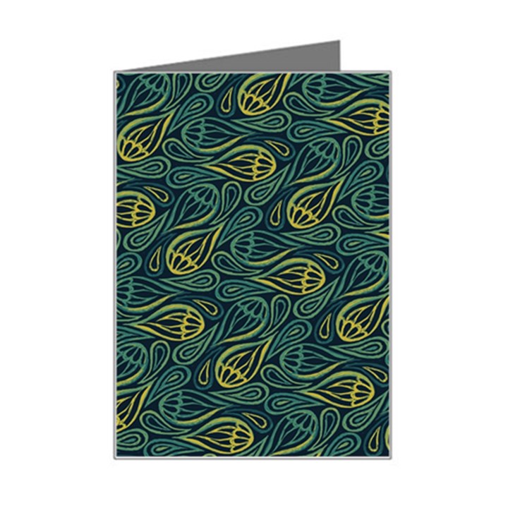 Pattern Abstract Green Texture Mini Greeting Card