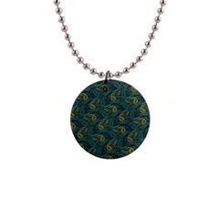 Pattern Abstract Green Texture 1  Button Necklace by Jancukart