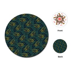 Pattern Abstract Green Texture Playing Cards Single Design (round)