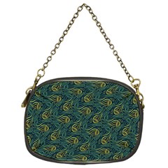 Pattern Abstract Green Texture Chain Purse (one Side)