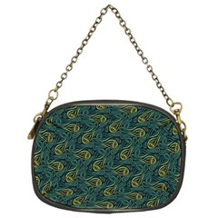 Pattern Abstract Green Texture Chain Purse (two Sides)