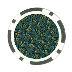 Pattern Abstract Green Texture Poker Chip Card Guard (10 Pack)