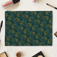 Pattern Abstract Green Texture Cosmetic Bag (xl)