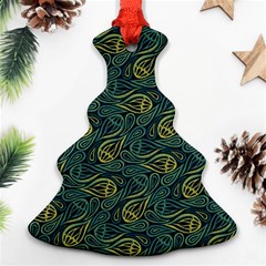 Pattern Abstract Green Texture Christmas Tree Ornament (two Sides) by Jancukart