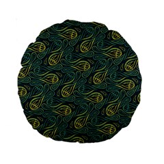 Pattern Abstract Green Texture Standard 15  Premium Round Cushions by Jancukart