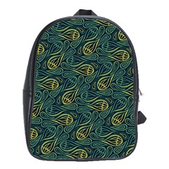 Pattern Abstract Green Texture School Bag (xl)