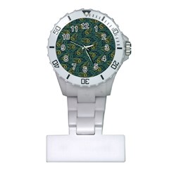 Pattern Abstract Green Texture Plastic Nurses Watch