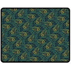 Pattern Abstract Green Texture Two Sides Fleece Blanket (medium)