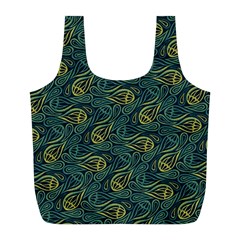 Pattern Abstract Green Texture Full Print Recycle Bag (l)