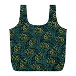 Pattern Abstract Green Texture Full Print Recycle Bag (L) Front