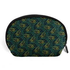 Pattern Abstract Green Texture Accessory Pouch (large)