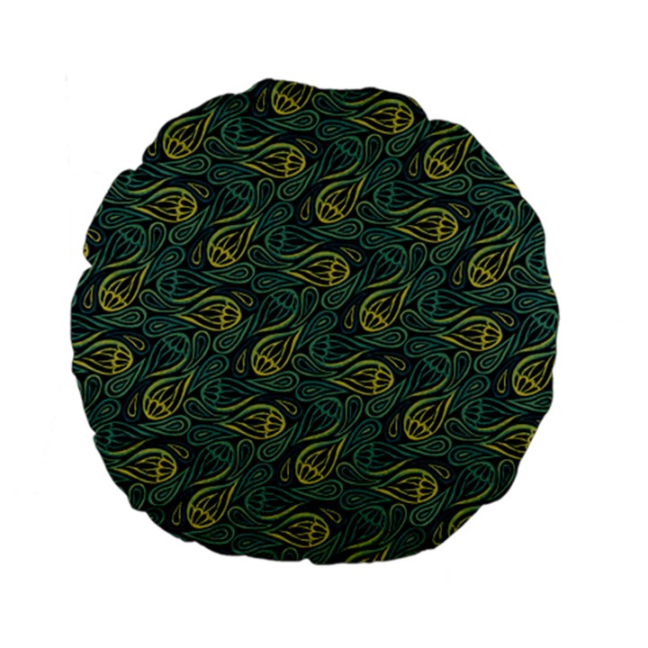 Pattern Abstract Green Texture Standard 15  Premium Flano Round Cushions