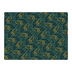 Pattern Abstract Green Texture Two Sides Premium Plush Fleece Blanket (mini)