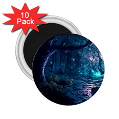 Path Forest Wood Light Night 2 25  Magnets (10 Pack)  by Jancukart