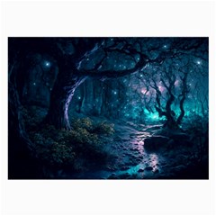 Path Forest Wood Light Night Large Glasses Cloth