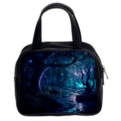 Path Forest Wood Light Night Classic Handbag (two Sides) by Jancukart