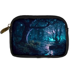 Path Forest Wood Light Night Digital Camera Leather Case