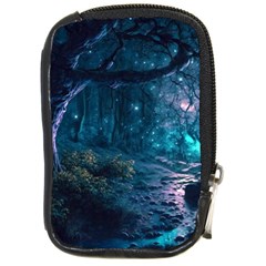 Path Forest Wood Light Night Compact Camera Leather Case by Jancukart