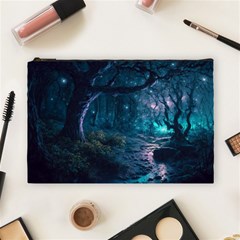 Path Forest Wood Light Night Cosmetic Bag (large)