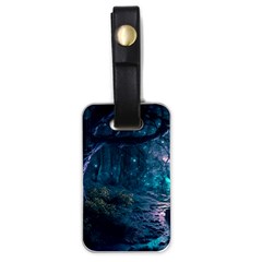 Path Forest Wood Light Night Luggage Tag (one Side)