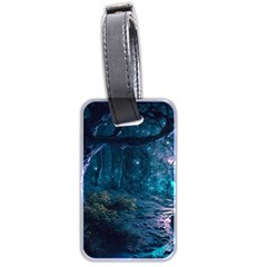 Path Forest Wood Light Night Luggage Tag (two Sides)