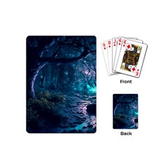 Path Forest Wood Light Night Playing Cards Single Design (mini)